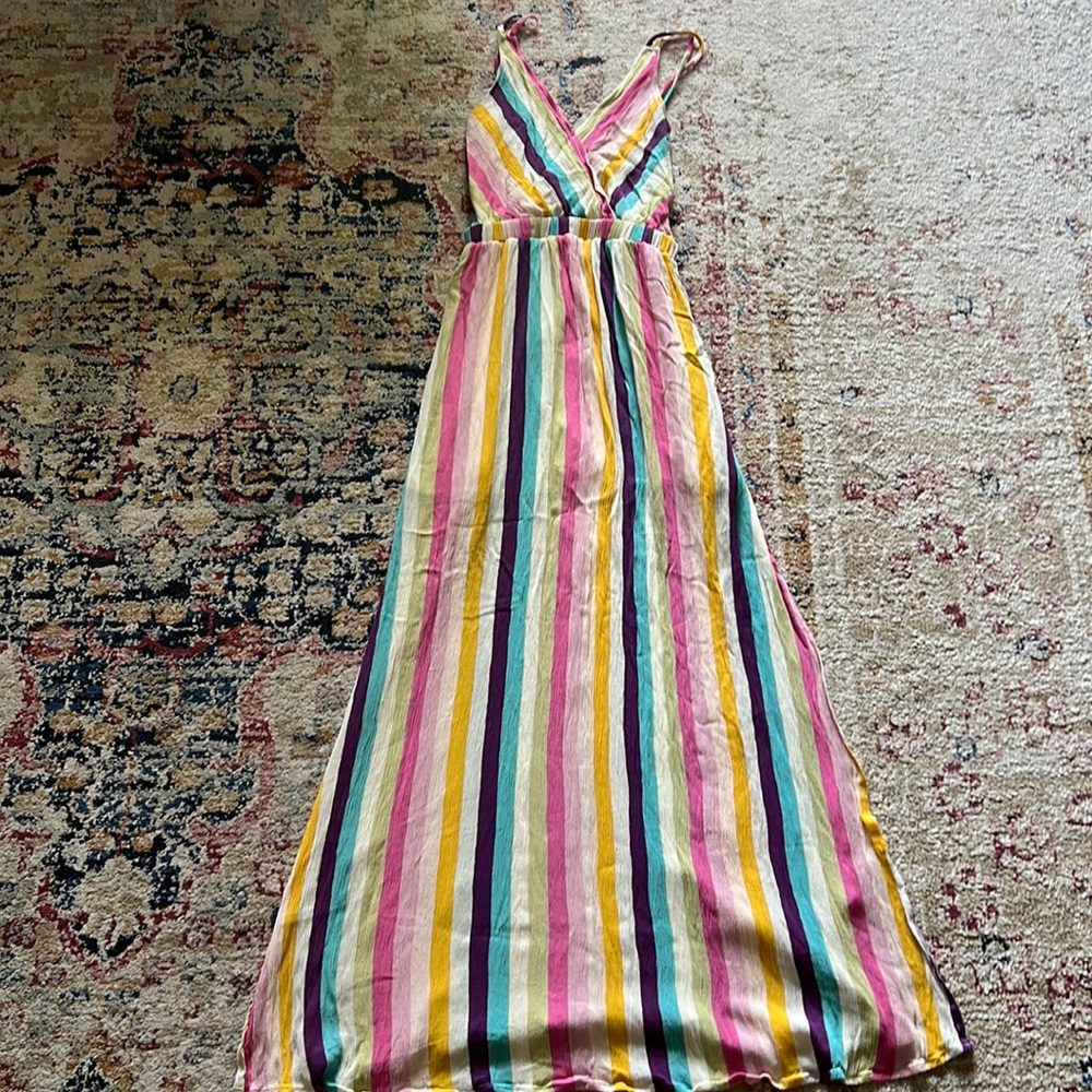 Lulus striped maxi dress ‘Lost in Paradise’ XS